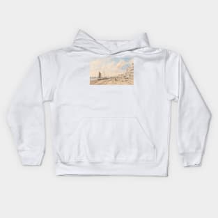 Brighton Beach Looking West by John Constable Kids Hoodie